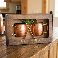 Mug à bière Moscow Mule carré créatif, isolation thermique, acier inoxydable martelé, écologique, divers modèles – Vente chaude