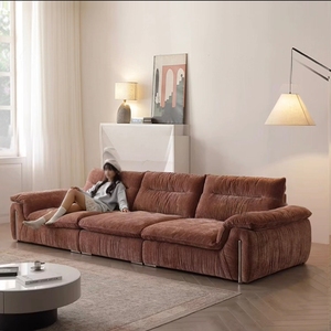 Sofá Seccional Moderno de Tres Plazas con Respaldo Acolchado y Brazos Acolchados, Muebles para Sala de Estar - Product Image 4