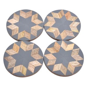 Modern <b>Wood</b> <b>Resin</b> Inlay Coaster Set Premium Crafted Drink Mats Logo <b>Table</b> Pads <b>for</b> Luxury Dining Spaces, Styling & Gift Packages - Product Image 1