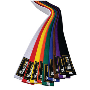 Cinturones de clasificación de artes marciales de Karate personalizados de alta calidad de color liso - Product Image 2