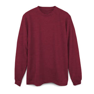 Primavera otoño algodón manga larga cuello redondo colorido manga completa camisetas sólido bordado personalizado estampado Unisex mujeres camisetas - Product Image 3