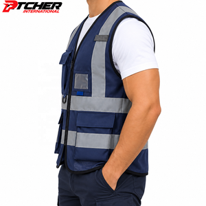 Gilet de travail ajustable personnalisé, gilet réfléchissant avec fermeture éclair pour les équipes de logistique et d'approvisionnement - Product Image 2