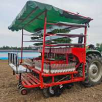 Machine à repiquer les légumes, repiqueuse multifonctionnelle de semis, repiqueuse d'oignons à 2 rangs, remorquée par un tracteur, garantie 1 an