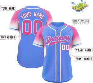 Maillot de baseball performant boutonné pour jeunes chemise en maille uniforme de softball personnalisé tissu évacuant l'humidité matériel sergé USA Fit - Product Image 2