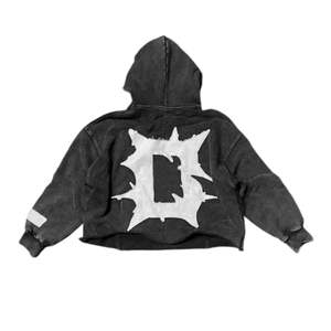 เสื้อฮู้ดผ้าซักกรดของผู้ชายผ้าคอตตอนพิมพ์ลายสตรีทไซส์ใหญ่พิเศษโลโก้ที่กำหนดเอง - Product Image 2