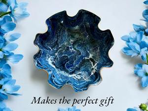 Bol en résine exclusif de design d'intérieur artisanal, modèle unique, bol décoratif pour la décoration de la maison, cadeau de mariage, qualité lisse, faible - Product Image 6