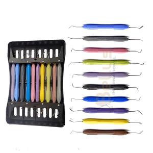 ชุดเครื่องมือเติมวัสดุคอมโพสิตเครื่องมือทันตกรรมด้ามซิลิโคนชุดเครื่องมือบูรณะเทปคาสเซ็ต10ชิ้นได้รับการรับรอง CE - Product Image 4