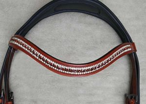 Horse New Tan <b>London</b> Swedish Leather Horse Tack Bridle with All Sizes. Best New Anatomical Bridle Horse Anatomic Leather Bridle - Product Image 6