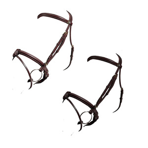 Horse Ergonomic Flash Brida, Black, Havana, Alta Calidad Horse Snaffle Leather Brida En Black - Product Image 5