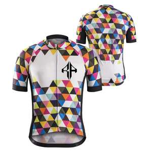 Camisetas de ciclismo por sublimación para hombre más vendidas Cremallera completa Material de poliéster 100% Logotipo personalizado de alta calidad premium para hombre - Product Image 1