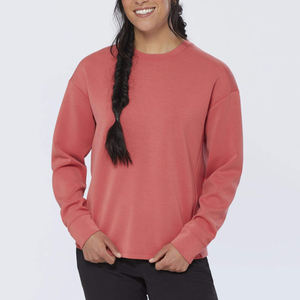 Sudadera de ajuste clásico para mujer, perfecta para capas o looks casuales relajados, sudaderas transpirables de ajuste Regular para mujer - Product Image 3