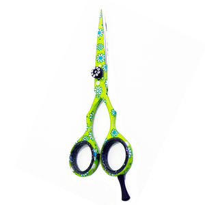 Top Quality Hair Cutting <b>Scissors</b> Flower <b>Paper</b> Coated Hair Shears Hair Cutting Tool Barber <b>Scissors</b> Made Stainless Steel - Product Image 4