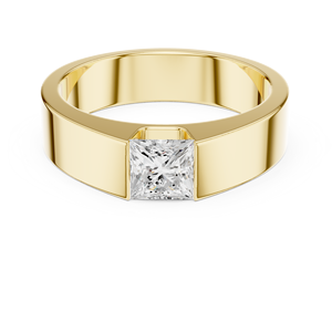 Bague pierre de naissance personnalisée 14K pour homme - Product Image 5