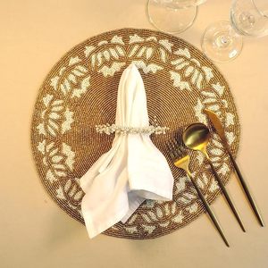 ที่รองจานปักลูกปัดแก้วสไตล์คลาสสิกสำหรับตกแต่งห้องครัวหรือตกแต่งบ้านราคามาก - Product Image 2