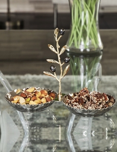 Ensemble de bols modernes en aluminium plaqué argent, 2 pièces, belles branches d'olivier en laiton, vase de sol multifonctionnel pour mariage de Noël - Product Image 3