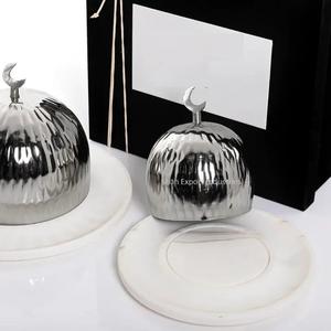 Tazón de Servir de Metal y Mármol de Lujo Moderno Hecho a Mano para Chocolates, Dátiles y Frutos Secos, Apto para Lavavajillas, para Hoteles y Restaurantes - Product Image 4