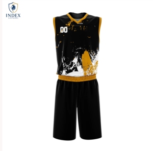 Index Apparel Men's Custom Sublimated Basketball Jersey Shorts Set Moisture Wicking V-Neck Sleeveless <b>Athletic</b> Wear - Product Image 1