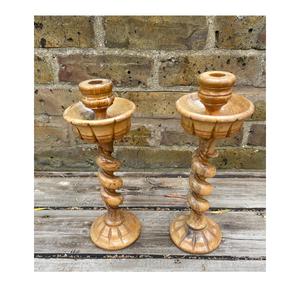 เชิงเทียนไม้พรีเมี่ยมสำหรับตกแต่งบ้านอย่างมีสไตล์ตกแต่งภายในโต๊ะรับประทานอาหารห้องนอนและงานแต่งงาน - Product Image 1