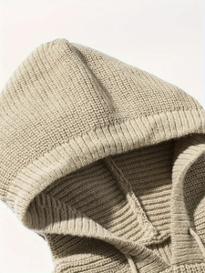 Jersey ligero de alta calidad para hombre, sudaderas con capucha de lana, logotipo personalizado bordado, sudaderas con capucha en blanco informales básicas, mezcla de algodón - Product Image 3