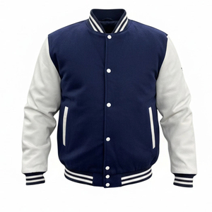 Outdoor Use Adult Letterman Jacket <b>Stand</b> Collar Men Letterman Jacket Plus Size Letterman Jacket - Product Image 1