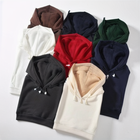 Venta al por mayor de fábrica Puff Printing No String Cut Edge Hoodies Custom Logo Heavyweight 100% Cotton Raw Hem Hoodie para hombres - Product Image 4