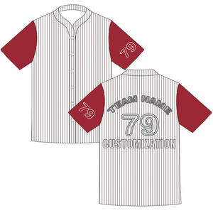 Vente en gros Polyester Logo personnalisé unisexe Nom et numéro 3D imprimé Sublimation Baseball Jersey Fabriqué au Pakistan - Product Image 5