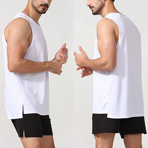 Camisetas Deportivas de Gimnasio para Hombre, Spandex/Algodón, Corte Ajustado, Dobladillo Recto, Secado Rápido, Transpirables, Diseño Personalizado con Logotipo OEM - Product Image 4