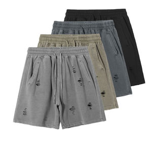 Vente en gros de shorts de fitness en coton épais pour hommes, shorts de jogging d'été avec cordon de serrage pour hommes - Product Image 1