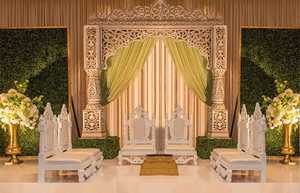 เก้าอี้แมนดัปอานแต่งงานสไตล์อินเดียใหม่เก้าอี้แมนดัปอินเดียที่สวยงามพร้อมการตกแต่งเก้าอี้แมนแดปที่นั่งต่ำที่มีชื่อเสียง - Product Image 3