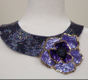 Écharpe-collier perlée tendance de haute qualité, style western unique, bandana perlé à franges - Product Image 2