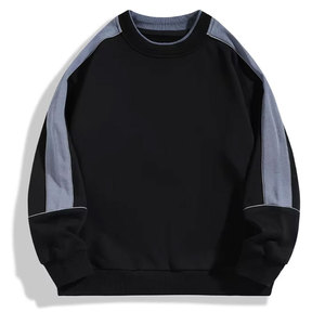 เสื้อสเวตเตอร์คอกลมผ้าฝ้ายสำหรับผู้ชายดีไซน์แบบสั่งตัดมาใหม่ผ้าโพลีเอสเตอร์/ ผ้าฝ้ายสีพื้นสำหรับฤดูใบไม้ร่วง - Product Image 1