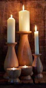 เชิงเทียนโบราณเชิงเทียนไม้สำหรับตกแต่งบ้าน - Product Image 5