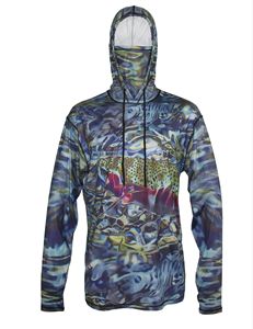 Sudadera CON CAPUCHA DE PESCA UPF Sun Shield para hombre, jersey de manga larga que absorbe la humedad, estilo perfecto para deportes de pesca de agua dulce - Product Image 3