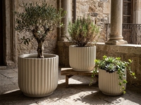 Pots à fleurs, jardinières, jardinières en béton pour le jardin, grandes jardinières d'extérieur, éco-responsables, durables, pour usage domestique, avec trou de drainage