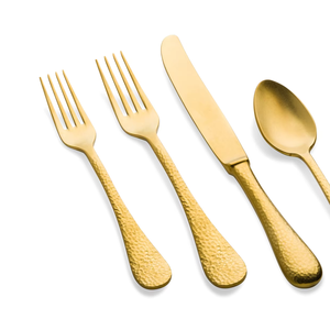 Ensemble de couverts dorés modernes avec poignée minimaliste Vaisselle élégante pour table à manger, maison, hôtel et fête - Product Image 1