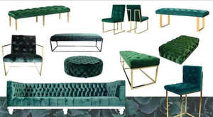 เหมือนฝันขายดีเฟอร์นิเจอร์โรงแรมสำหรับงานแต่งงานของตกแต่งบ้านเจ้าสาวและเจ้าบ่าวโซฟางานแต่งงานเก้าอี้งานปาร์ตี้ชุดโซฟากำมะหยี่สีขาว - Product Image 4