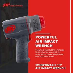2236QTIMAX-2 DXS2 Clé à chocs pneumatique 1/2 po, embout allongé de 2 po, silencieuse, couple de 1500 pi-lb, boîtier en titane, anneau de friction, OEM - Product Image 1