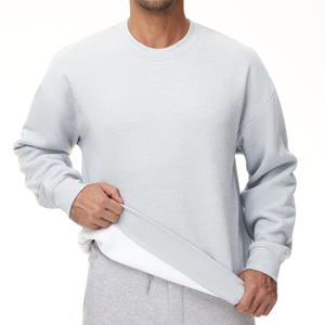 Sweat-shirt à col rond surdimensionné à épaules tombantes de grande taille personnalisé, sweat-shirt lourd et élégant - Product Image 3