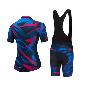 Ensembles de maillots de cyclisme unisexes en coton biologique 100% super légers, respirants, à séchage rapide et antibactériens, avec bretelles pour vélo de route – Vente en gros - Product Image 2