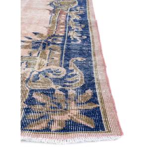 พรมขนสัตว์ถักมือสไตล์วินเทจ สีเบจและสีน้ำตาล ลายเหรียญแบบนามธรรม รูปทรงสี่เหลี่ยมผืนผ้า สำหรับห้องนั่งเล่นหรือทางเดินในบ้าน รุ่น Pae-2039 - Product Image 4