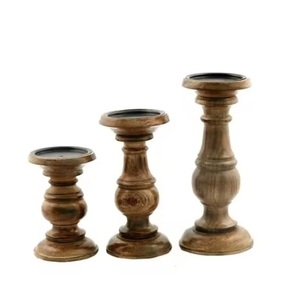 Bougeoirs en bois artisanaux avec des commandes en gros de finition lisse bienvenue avec logo personnalisé, bougeoir de haute qualité tendance - Product Image 6
