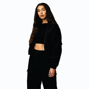 Survêtement à glissière pour femmes à la mode Vêtements de sport deux pièces légers et à séchage rapide avec veste et pantalon à fermeture éclair complète - Product Image 2