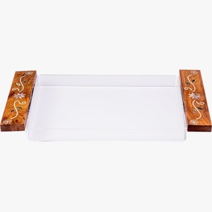 Ensemble de brûleur à encens Mubkhar en acrylique laqué arabe avec nacre, boîtes cadeaux, nourriture, haute qualité, carré, pour l'Aïd el-Fitr 2025 - Product Image 2