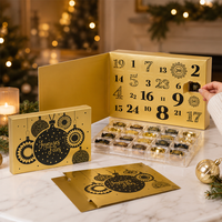 Boîte vide personnalisée pour calendrier de l'Avent au chocolat avec plateau alimentaire, emballage de truffes pour compte à rebours de 24 jours, qualité alimentaire, directement du fabricant
