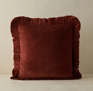 Velvet Ruffle Throw Pillow Covers Couch Luxurious Solid Shabby Chic <b>Cushion</b> Case with Ruffles Sofa <b>Bed</b> Pillowcases - Product Image 2