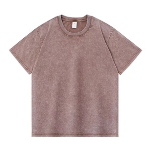 T-shirt pour homme, coupe ample, manches courtes, col rond, tricoté, 100% coton, lavage à l'acide, séchage rapide, streetwear - Product Image 5