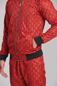 Survêtement de Sport unisexe d'automne et d'hiver à manches longues avec fermeture éclair, pantalon de survêtement décontracté pour hommes, pull imprimé polaire grande taille - Product Image 5