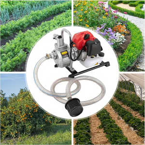 Bomba de agua moderna de 42.5 CC autocebante para jardín, portátil, de 1 pulgada, para agua sucia, con capacidad para gasolina, de 2 tiempos, color rojo plateado, para agua sucia - Product Image 6