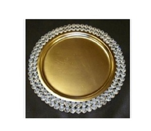 Placa de cargador de cristal de Metal recubierto de polvo de oro de alta demanda Precio competitivo Estilo indio Pedido mínimo 100 piezas - Product Image 6
