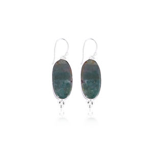 Pendientes de latón hechos a mano con piedra de sangre para atuendos diarios, pendientes colgantes de latón modernos para eventos especiales, regalo para ella - Product Image 1